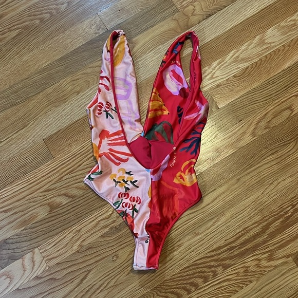 Anthropologie x Farm Rio Mixed Fruits Ocean One-Piece Swim Suit Size M NWT - Picture 11 of 15